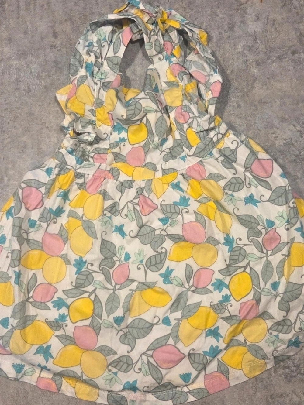 Ruffle Butts Lemon & Pink Dress